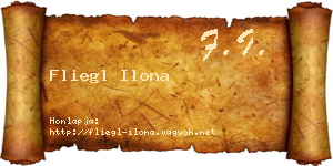 Fliegl Ilona névjegykártya